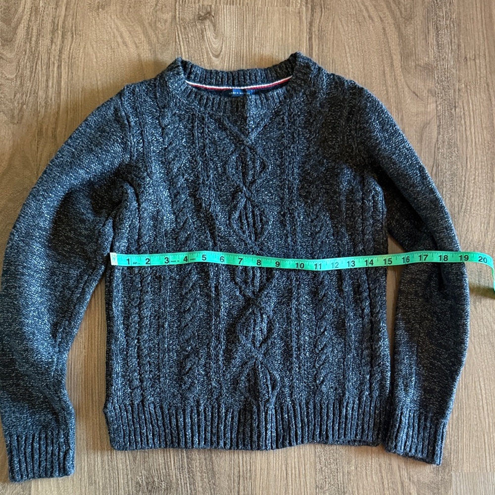 Tommy Hilfiger fisherman cable sweater quiet luxury